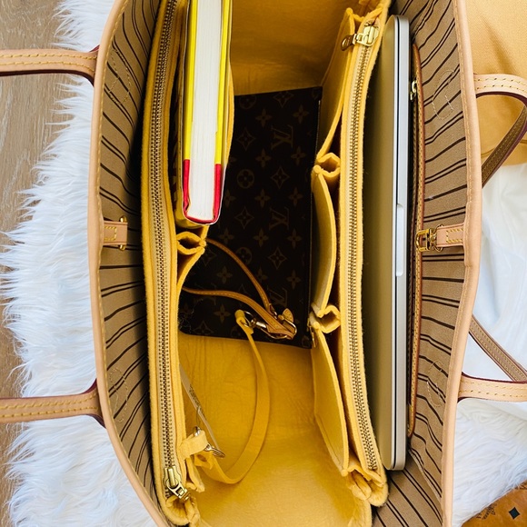 👑 NEW! Neverfull GM MM LV purse organizer insert with zippers for Louis Voution - Picture 3 of 16